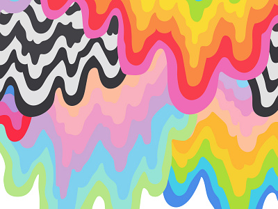 Rainbow Drip color drip illustration paint pattern rainbow slime stripes vector