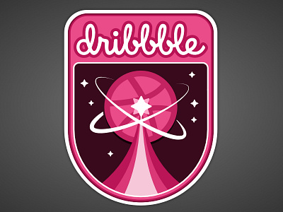 My Dribbble Mission Patch dribbble flat icon illustration logo mission patch retro space sticker