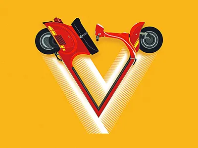 V as in Vespa 36daysoftype v vespa