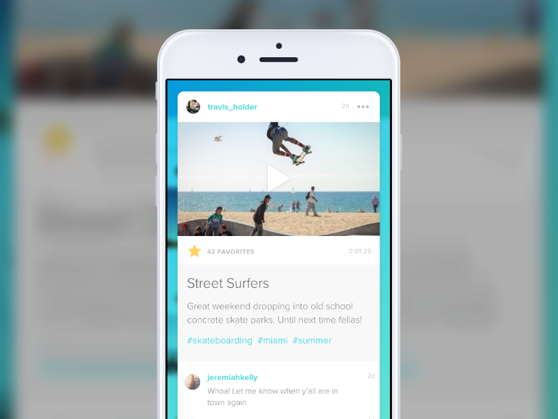 Card View app made with invision sketch video
