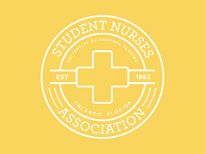 Student Nurses Association Logo badge branding flat health lines logo nursing rebrand ucf