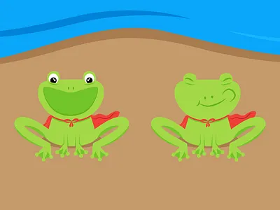 Superfrog character design frog illustration