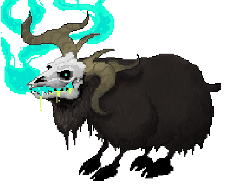 Necrosteed 8 bit animation gif illustration pixel art
