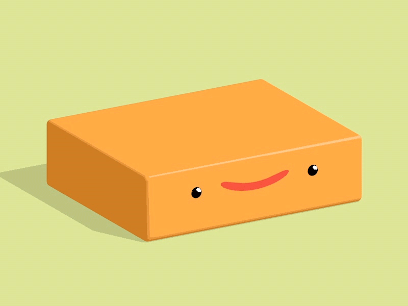 Mr. Cube 2d animation c4d cinema 4d cube gif lizardfei motion design motion graphics sketchandtoon