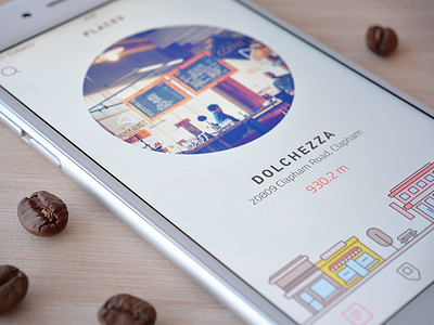 Main screen (coffee app) animation app coffee cuberto design icon ios iphone motion ui ux