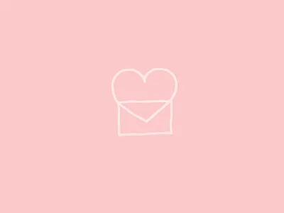 Love Letter heart icon letter line love pink symbol
