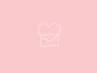 Love Letter heart icon letter line love pink symbol