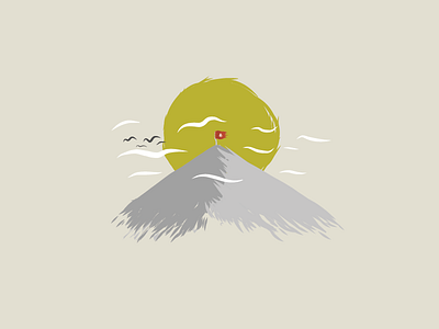 Checkpoint adobe draw flat illustrator mountain sun