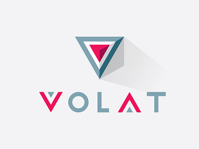 VOLAT branding colors font treatment geometric icon illustrator logo mr. bob simple triangle vector