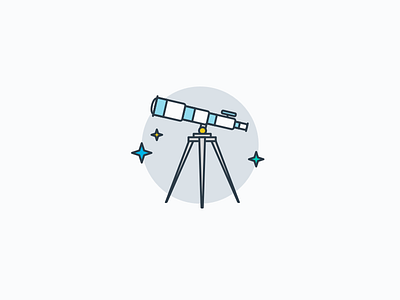 Astronomy Icon astronomy design icon illustration simple telescope