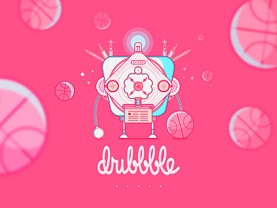 Dribble illustrator，photoshop