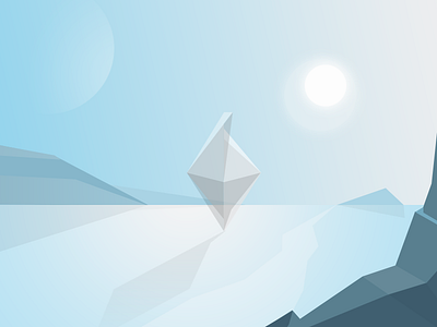 Ice Scape alien ice landscape lowpoly poly scape vector world