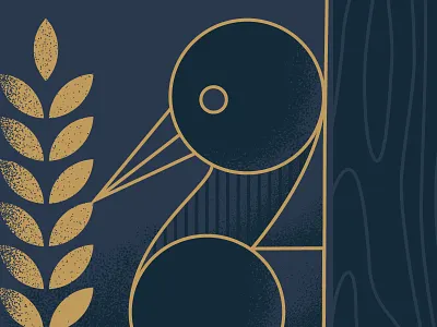 Bird is the word. beer bird brewery brewing geometric loon minneapolis minnesota posters and pints stipple texture wood