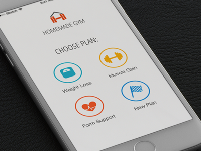 Homemade Gym app gym health home icon icons ios made main muscle screen start weight