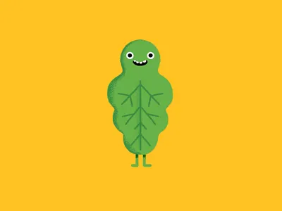 Character Design character green jimdo leaf
