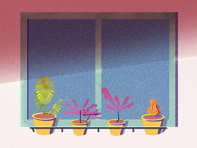 Window art artwork color conceptart digitalart flower illustration landscape nature