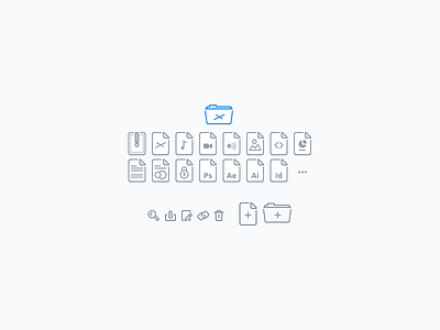 Uplea Icons add delete donwload edit files folder icon link share zip zoom
