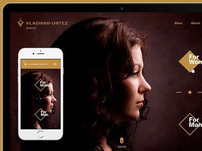 Vladimir Ortez Jewelry Brand design brand branding logo logotype uiux webdesign
