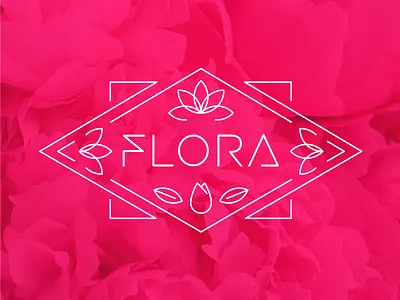 Flora Logo design geometric logo vector