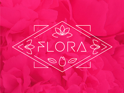 Flora Logo design geometric logo vector