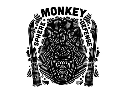 angry gorilla animal beast design gorilla graphic illustration linework monkey print screen printing