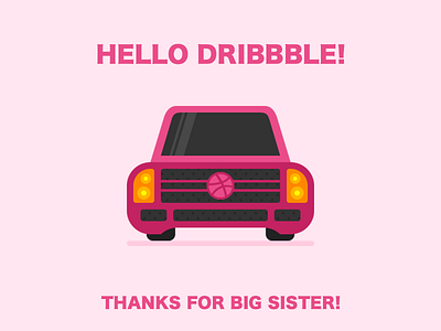 Hello Dribbble! illustration