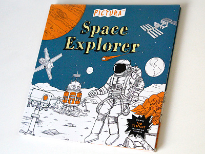 Space Explorer - colouring book astronaut book earth mars moon planets print rocket space star