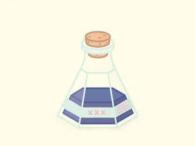 It gives you wings bottle create medicine potion the cure thick lines vector