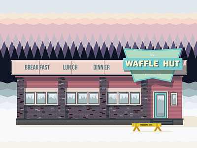 Waffle Hut fargo illustration murder poster season2 ufo vector wafflehut