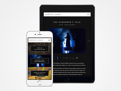 Rebecca Hurst – Theatre Designer black and white responsive theatre theatre designer ui ux web website