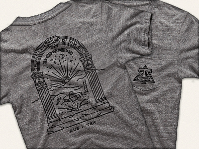 Traveller Tee apparel austin denim freemason illustration line art pocket t tee texas traveller