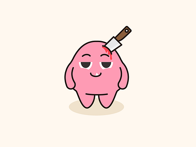 Amy G. Dala WIP amygdala blood character cute knife lobotomy mascot