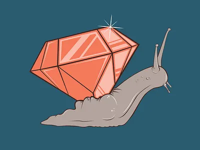 Jewel Snail animal digital art graphic design illustration illustrator