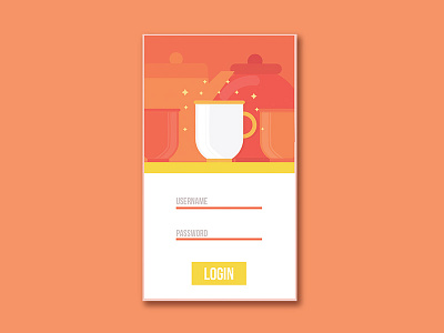 Tea app app illustration log in mobile screen tea ui