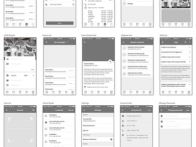 Starbuck App Redesign interface design ios app material design ui ux wireframe