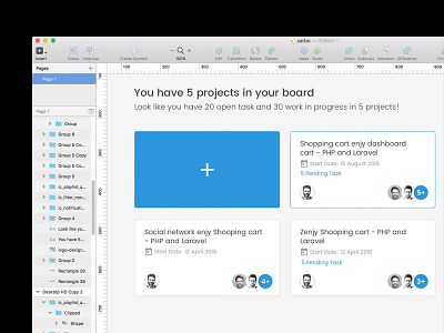 Project Board project management ui design web application