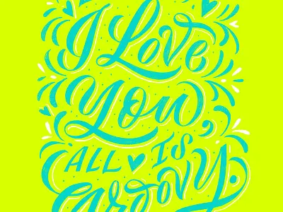 Groovy calligraphy chalkboard hand lettering illustration lettering