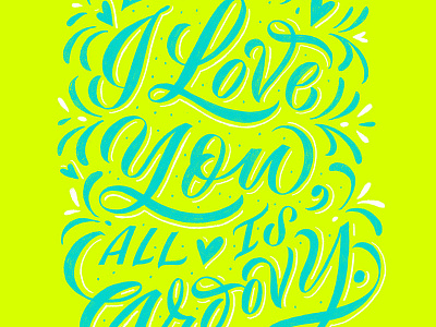 Groovy calligraphy chalkboard hand lettering illustration lettering