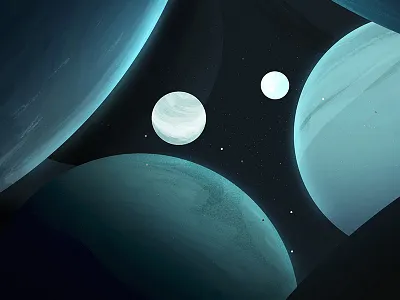 Not Enough Space adventure cloud explore galaxy illustration linear photoshop planets space strokes texture vector