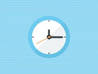 It's a Blue Clock abe design abe schmidt abe seattle blue clock clock icon clock illustration clocks minimal clock seattle