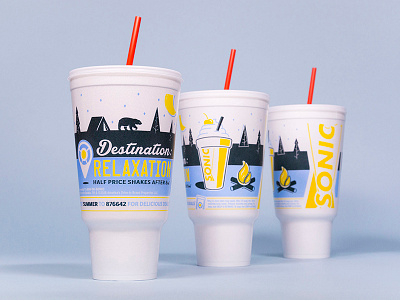 SONIC Summer Packaging 2 - Rt. 44 bag beach camping cup drinks packaging pool sonic summer