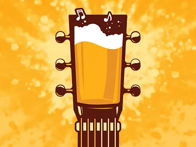 Illustration Scrap beer guitar illustration music scrap pile vector