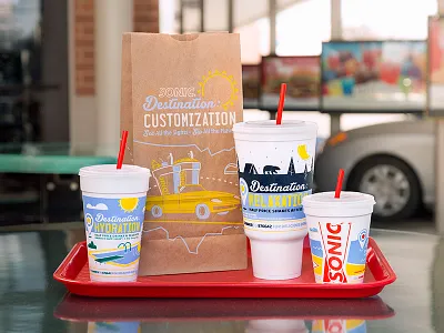 Sonic Summer Packaging 3 bag beach camping cup drinks packaging pool sonic summer