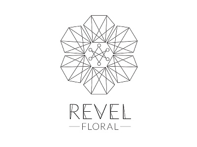 Floral Logo Concept floral geometric line logo type