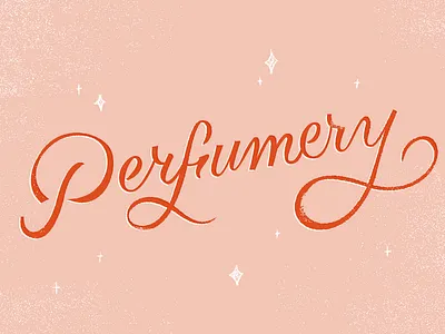 Perfumery hand illustration lettering perfume pink red type typography