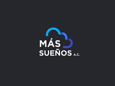 Más Sueños A.C. cloud gradient logo mark ribbon