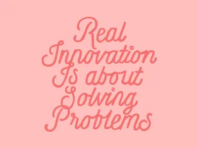 Innovation Quote inspiration loop font loop letter typography