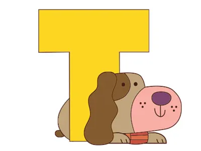 T dog alphabet 36daysoftype alfabeto alphabet dogs letters puppies type vectors