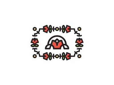 M Flower Shop brand design letter lettermark logo mark monogram simple type