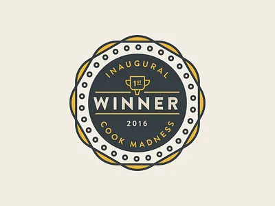 Cook Madness Winner badge cook madness ping pong tournament trophy winner